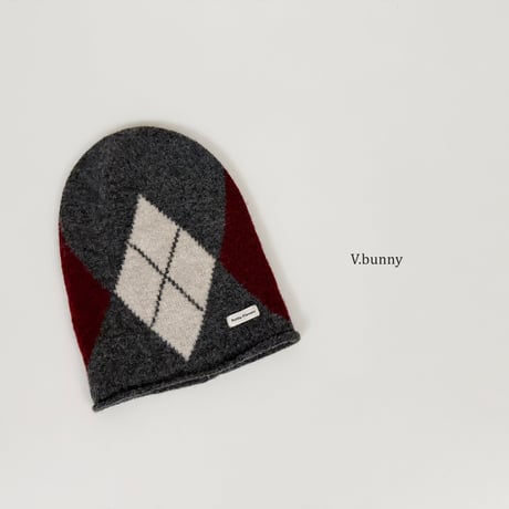 vbunny/45. check beanie FREE(54CM-58CM)