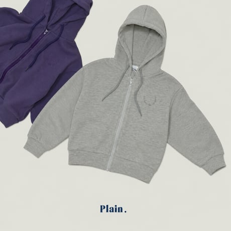 plain/8. cropple hood zipup XS-XL