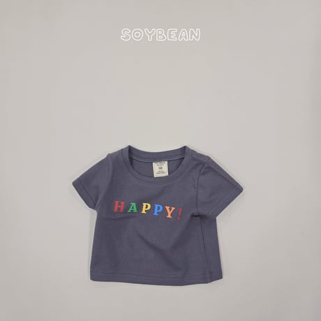 soybean/48. plan ) happy semmi crop half t T-shirt XS-XL