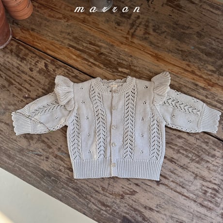 marron/45. airin knit cardigan XS-L