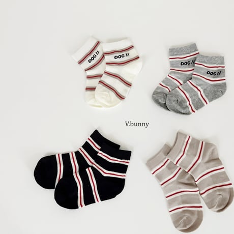 vbunny/16. red line socks set S(130-150)-L(180-210)