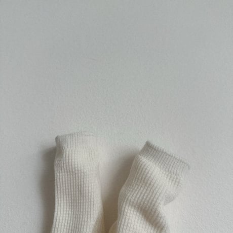 minirobe/47. Basic Waffle Socks 3Set XS-M