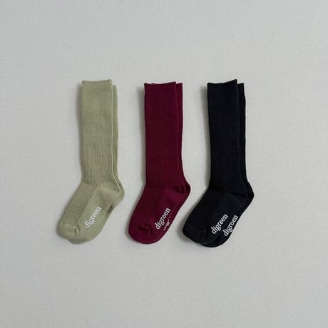 digreen/54. point knee socks. (Set) SOCKS_S-SOCKS_XL