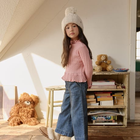 melikey/53. velvet ribbon P denim XS-XL