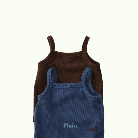 plain/14. hello waffle sleeveless XS-XL