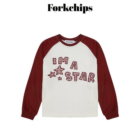 forkchips/37. star raglan T-shirt JS-JXL