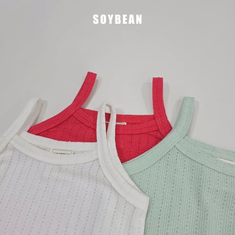 soybean/158. plan ) strawberry flower sleeveless updown set XS-XL