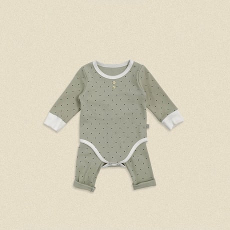 oottbebe/9. (bebe) shushu dot suit S(0-6M)-M(6-12M)