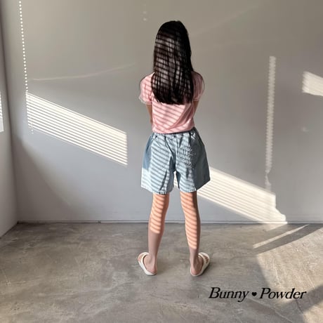 bunnypowder/206. heart denim half pants S-XL