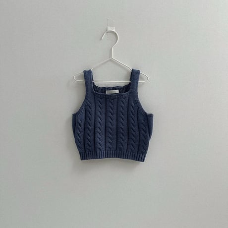 minirobe/5. Cable Knit Vest  S-XL