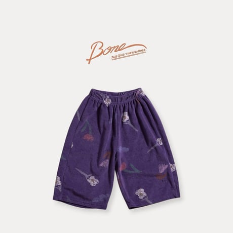 boneoune/116. flower 7bu wide pants XS-XL
