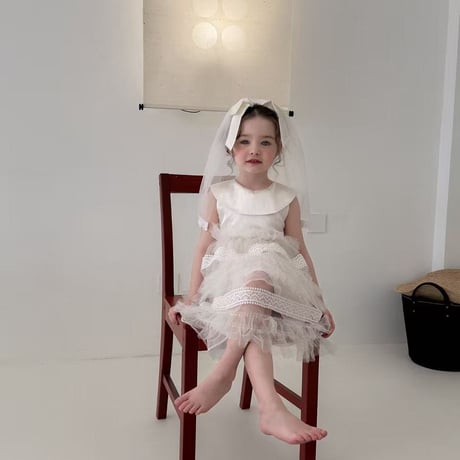 aiai/60. white Veil princess set ) dress 90-130