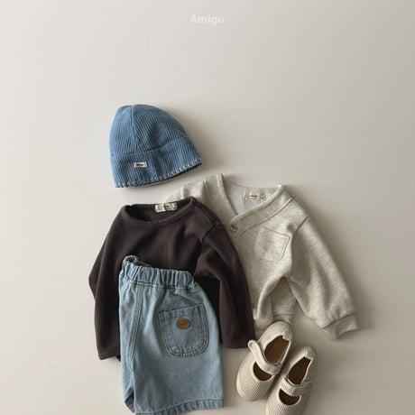 amigo/25. 6bu wide denim pants XS-XL