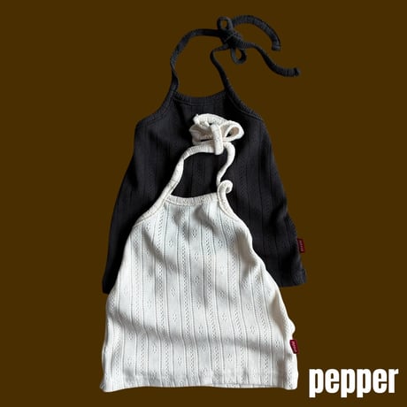 pepper/11. knit ailet holter sleeveless XS-XL