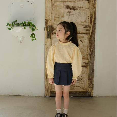 monatelier/22. check fril blouse S-2XL