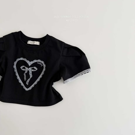 melikey/12. heart ribbon T-shirt JS-JM