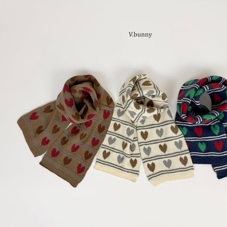 vbunny/29. two two heart muffler FREE(130CM_18CM)