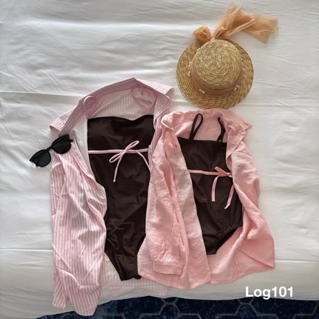 log101/14. ribbon shirts swimsuit FREE
