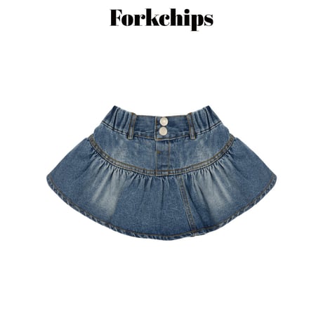 forkchips/17. button skirt M-XL