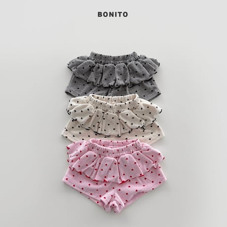 bonito/89. mini heart frill shorts? 12M-XL