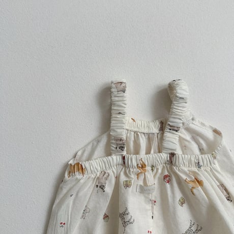 minirobe/27.  Puppy Pattern Overalls  S-XL