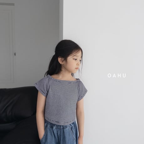 oahu/51. boat neck golgi T-shirt JS-JXL