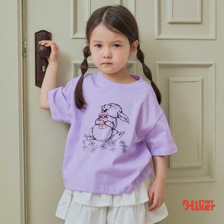 tinyhiker/17. bunny pigment half t T-shirt XS-XL