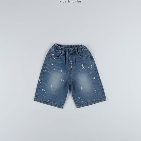 owen/27. painting bermuda denim pants S-XL