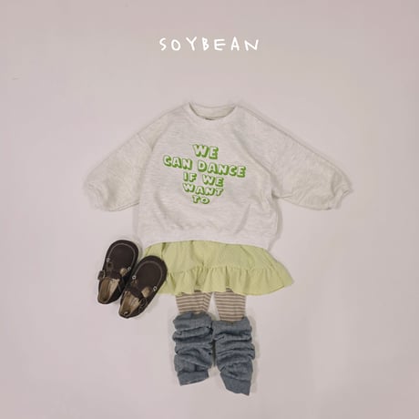 soybean/44. embroidery lettering man-to-man XS-XL