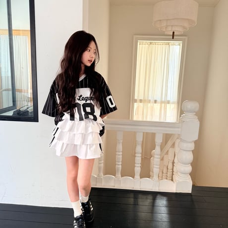 comma/122. two color number T-shirt 140-150