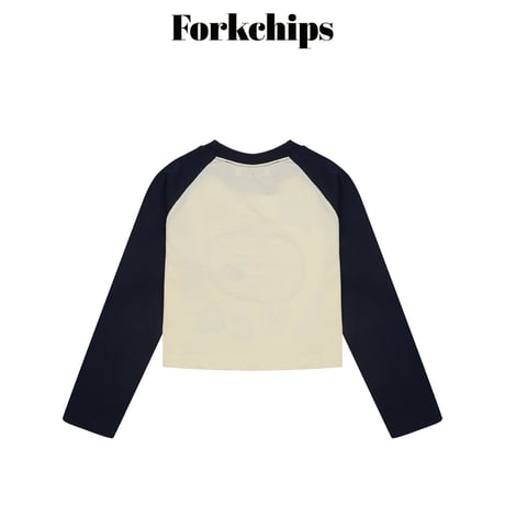 forkchips/34. apple raglan T-shirt M-XL