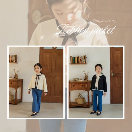 monatelier/18. ribbon two color jacket S-2XL