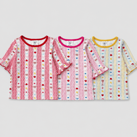ueo/50. bear fril T-shirt S-XL
