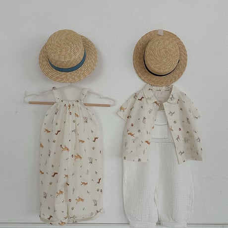 minirobe/48. denim straw hat FREE