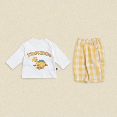 oottbebe/44. plan ) dinosaur updown set XS(0-1Y)-XL(4-5Y)