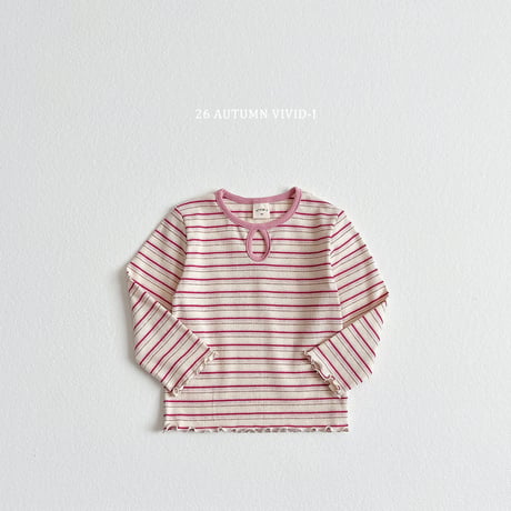 vividi/150. stripe T-shirt JS-JM