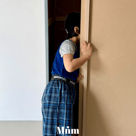 minimal/18. band check pants S-XL