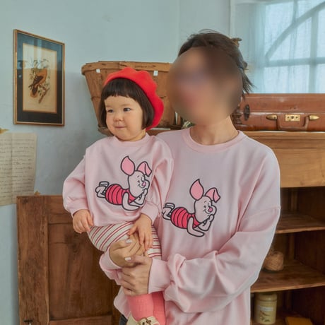 oottbebe/36. friends pig family man-to-man XS(1-2Y)-XL(6-7Y)