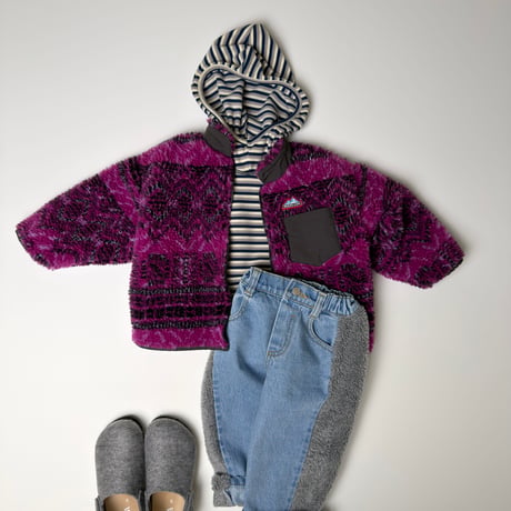 andbutter/38. Stitch Stripe Hoodie XS-XL