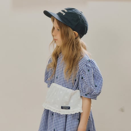 bymimi/70. check embroidery one-piece JS-JM
