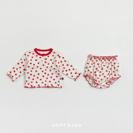oottbebe/50. strawberry sand set bloomer S(0-6M)-M(6-12M)