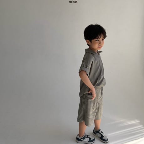 saintdoll/173. stitch half zipup shirt JS-JL