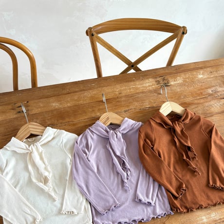 ohho/3. caramel ribbon T-shirt S-2XL