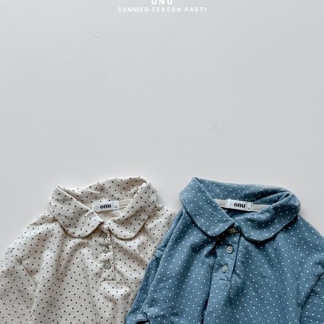 onu/32. dot collar half t T-shirt XS-XL