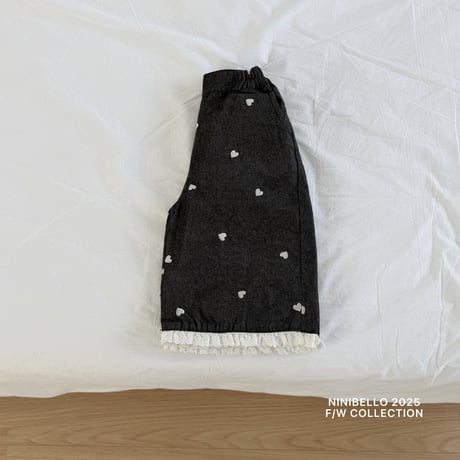 ninibello/95. heart cookie denim pants XS-XL