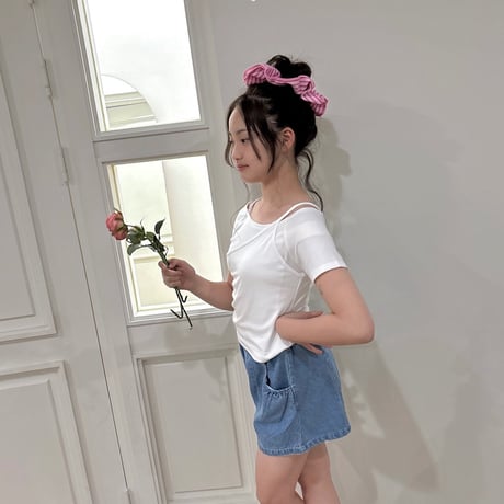 matilda/153. unbal strap T-shirt 5-13