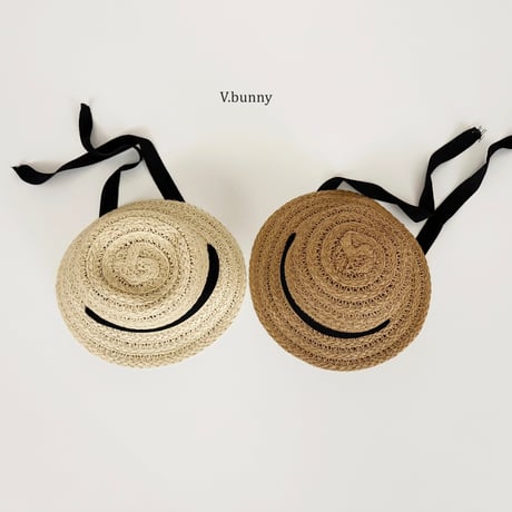 vbunny/67. black ribbon hat FREE(48-52CM)