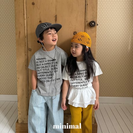 minimal/52. letter half t T-shirt JS-JM