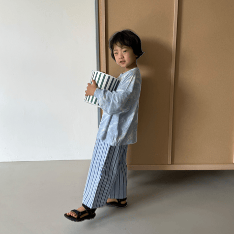 minimal/16. combi stripe pants S-XL