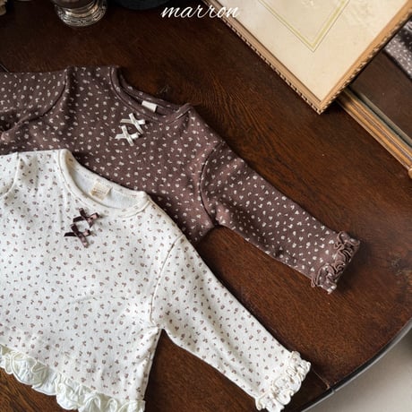 marron/39. fril T-shirt XS-L